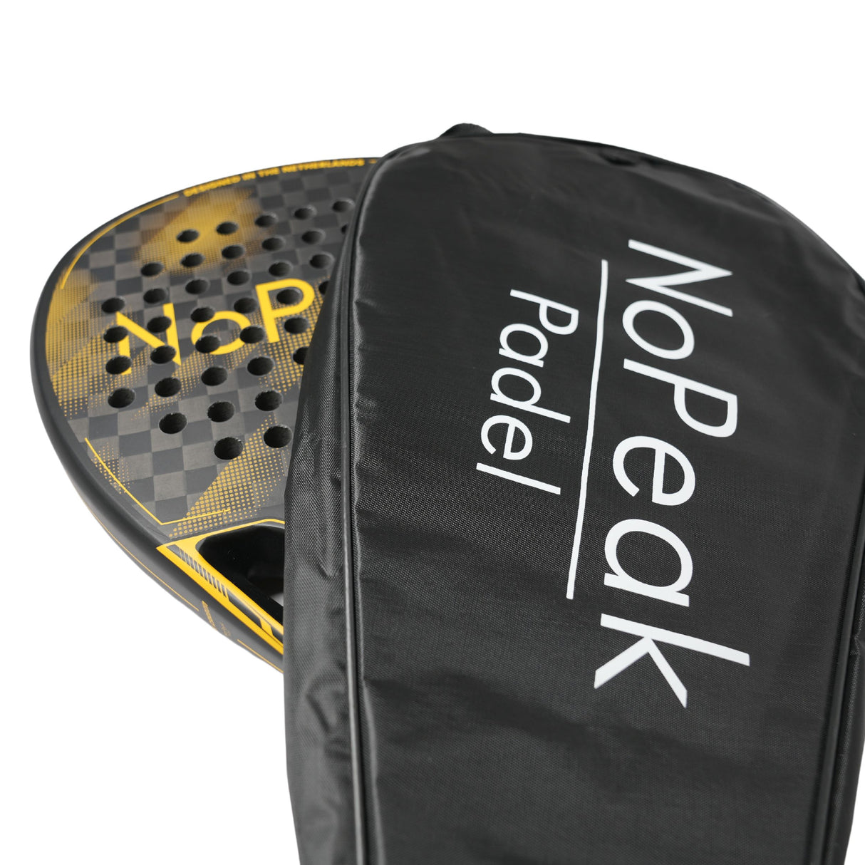 NoPeak Padel racket Goud met zwart 12K carbon